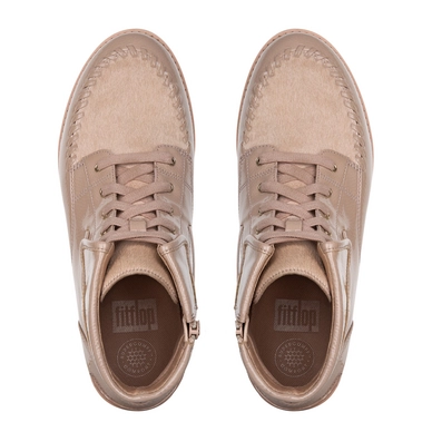 FitFlop Gianini™ Lace-Up Faux-Pony/Crinkle Patent Taupe