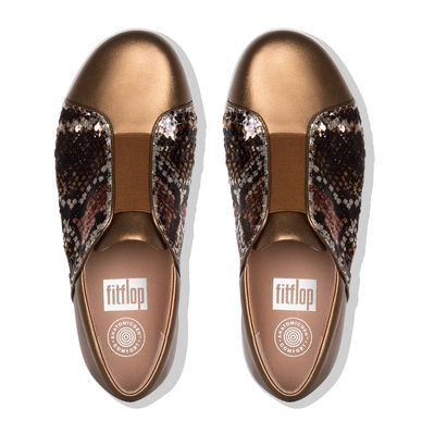FitFlop F-Sporty™ II Snake Print Sequin Bronze