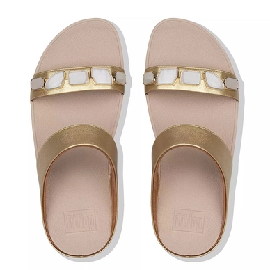 FitFlop Fino™ Shellstone Slide Artisan Gold