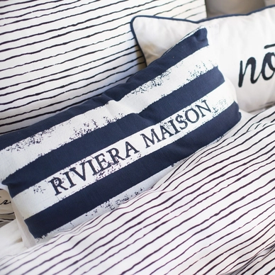 Om toevlucht te zoeken Jane Austen een beetje Sierkussen Rivièra Maison Brave Stripe Donker Blauw | Bedsupply