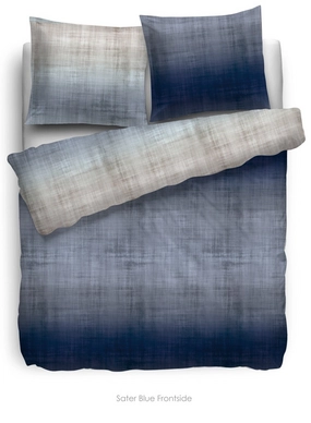 Bettwäsche HNL Refined Sater Blau Baumwolle