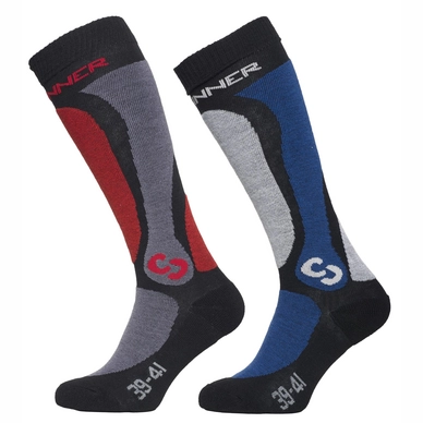 Skisok Sinner Pro Socks Blue Red (2 paar)