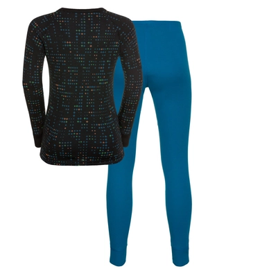 Baselayerset Odlo Set Active Originals Warm Kids Mykonos Blue Black