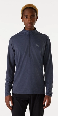 2---Shirt Arc'teryx Men Cormac Zip Neck LS Black Sapphire-2