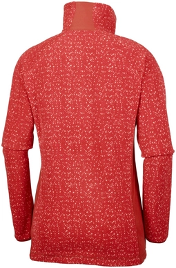 Skipully Columbia Women Glacial Fleece III Print 1/2 Zip Sail Red Tweed