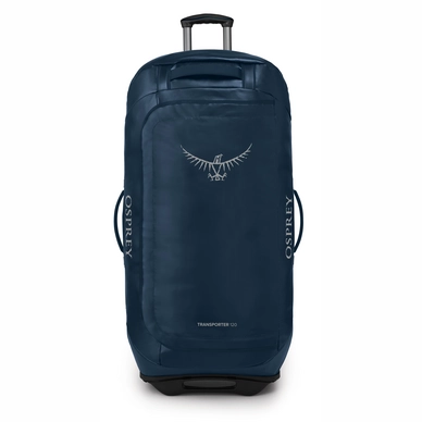 2---TransporterWheeledDuffel120_F21_Front_VenturiBlue