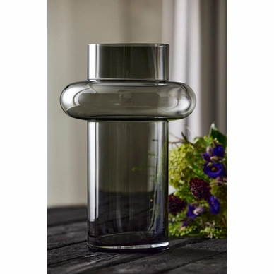 2---Vaas Lyngby Glas Tube Smoke 40 cm -2