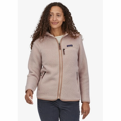 2---Vest Patagonia Womens Retro Pile Hoody Shroom Taupe-2