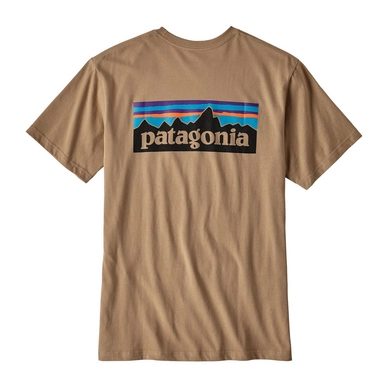 T-shirt Patagonia Men's P-6 Logo Cotton T-Shirt Mojave Khaki