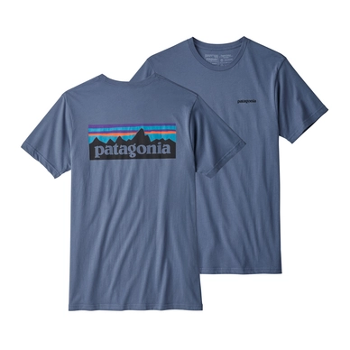 T-Shirt Patagonia Men's P-6 Logo Organic T-Shirt Dolomite Blue