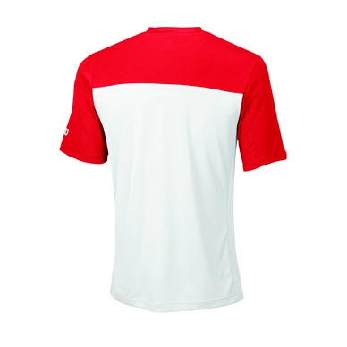 Tennisshirt Wilson Men Team Crew Red White