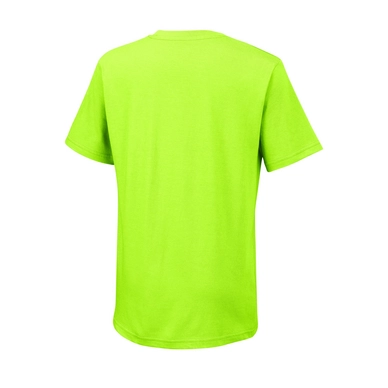Tennisshirt Wilson Boys Script Cotton Tee Green Glow Wil Deep Water