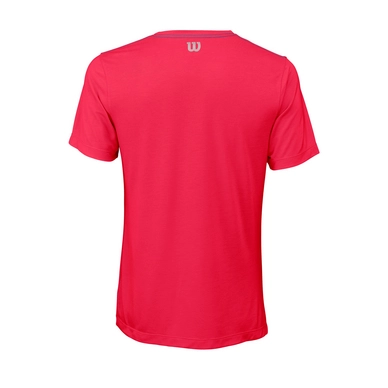 Tennisshirt Wilson Men Condition Tee Neon Red Wil