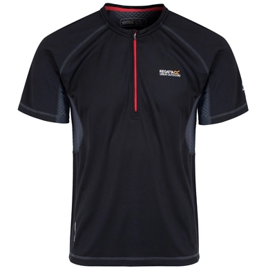 T-Shirt Regatta Mens Breakbar III Black/Seal Grey