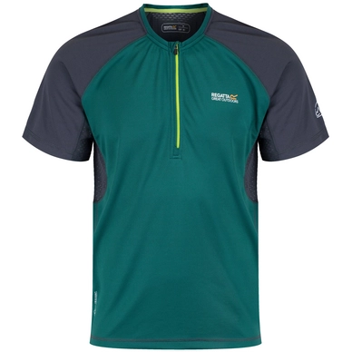 T-Shirt Regatta Mens Breakbar III Hunter Green/Seal Grey