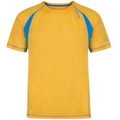 T-Shirt Regatta Mens Volito II Gold Heat/Hydro Blue