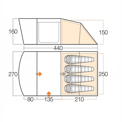Tent Vango Aura River 400