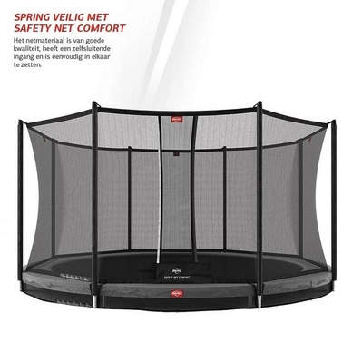 datum zanger minimum Trampoline BERG InGround Favorit Black 430 + Safety Net Comfort |  Trampolinezaak