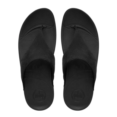 Slipper FitFlop Lulu™ Nubuck All Black