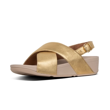 FitFlop Lulu™ Cross Back Strap Sandals Leather Artisan Gold