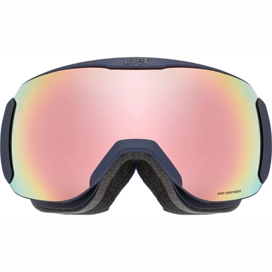 2---Skibril Uvex Women Downhill 2100 CV S2 Navy Mat Rose Green 2