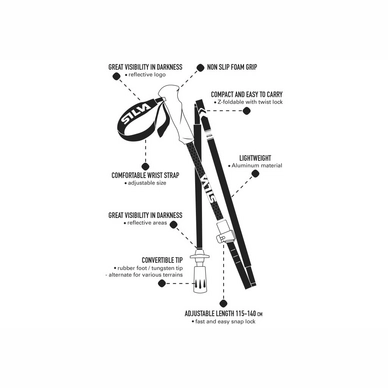 Wandelstok Silva Trekking 3Z