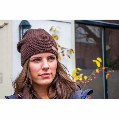 Muts Poederbaas Beanie Urban Long Bruin