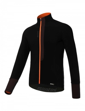 Fietsshirt Santini Men Vega Longsleeve Jersey Orange Fluo