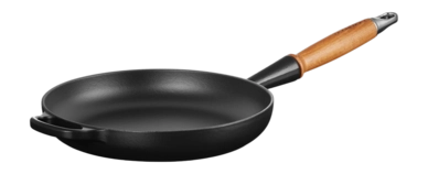 Koekenpan Le Creuset Rond Houten Handvat Mat Zwart 26 cm