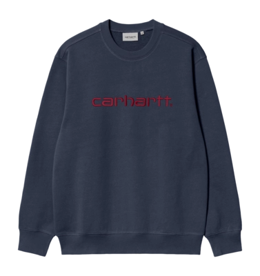 Pull Carhartt WIP Unisexe Carhartt Sweat Air Force Blue / Malbec