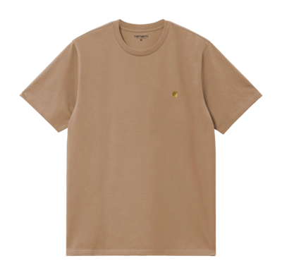 T-Shirt Carhartt WIP Unisexe S/S Chase Peanut / Gold