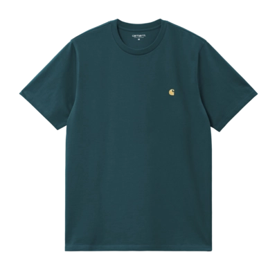 T-shirt Carhartt WIP Unisexe S/S Chase Duck Blue / Gold