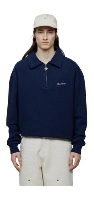 Polo Sweat Bram's Fruit Men Lemon Navy