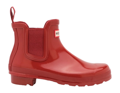 Regenlaars Hunter Women Original Gloss Chelsea Military Red