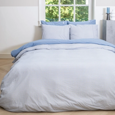 Dekbedovertrek Town&Country Gingham Old Blue Katoen