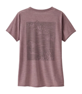 T-Shirt Patagonia Femme Cap Cool Daily Graphic Shirt Strataspire Stormy Mauve X Dye