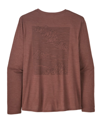 T-Shirt Manches Longues Patagonia Homme Cap Cool Daily Graphic Shirt Strataspire Dulse Mauve X Dye
