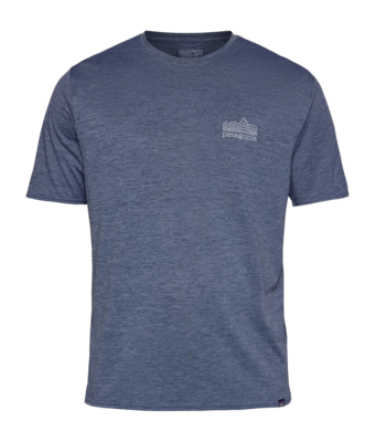 T-Shirt Patagonia Men Cap Cool Daily Graphic Shirt Strataspire Smolder Blue X Dye