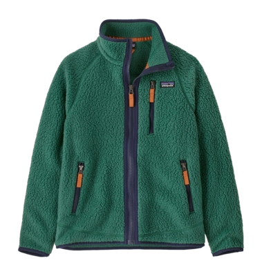 Sweatjacke Patagonia Retro Pile Jacket Kinder Conifer Green