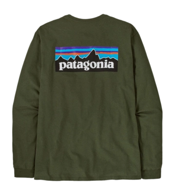 T-Shirt Manches Longues Patagonia Homme P-6 Logo Responsibili Tee Torrey Pine Green