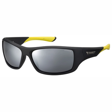 Zonnebril Polaroid PLD 7013/S Black Yellow / Grey Silver Flash Polarized Mu