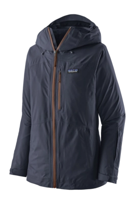 Jas Patagonia Women Insulated Powder Town Jacket Smolder Blue Dulse Mauve