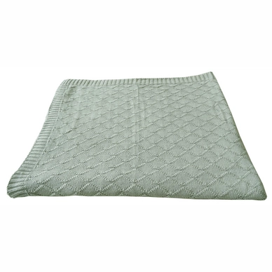Babydeken Kidsdepot Manta Check Aqua