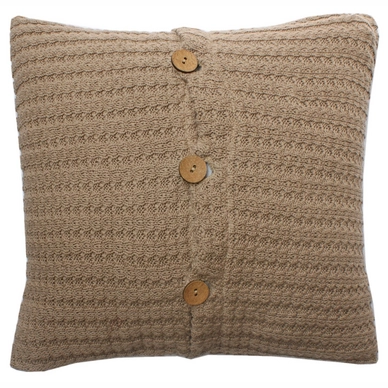 Coussin Kidsdepot Manta Cable Taupe (40 x 40 cm)