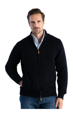 Gilet William Lockie Homme BP Gents Plain Jacket Contrast Navy Cobble