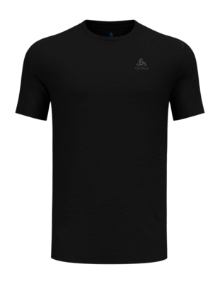 Ondershirt Odlo Men Crew Neck S/S Merino 160 Black