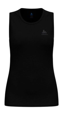 T-Shirt Odlo Women Baselayer Top Crew Neck Singlet Merino 160 Black 24