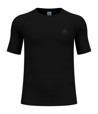 Undershirt Odlo Men Crew Neck S/S Performance Wool 140 Base Layer Top Black