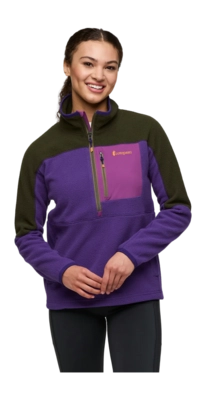 Zip Sweatshirt Cotopaxi Women Abrazo Fleece Half-Zip Jacket Woods / Black Violet