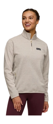 Vest Cotopaxi Women Envo Fleece Quarter-Zip Pullover Heather Cream